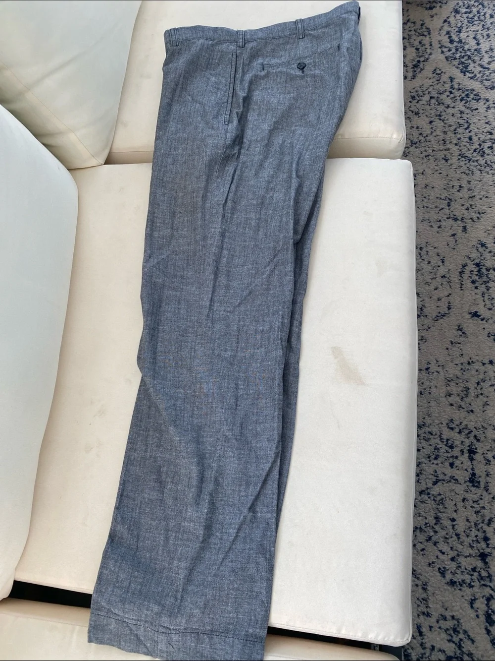 Roundtree & Yorke Men's Blue-Gray Dress Pants